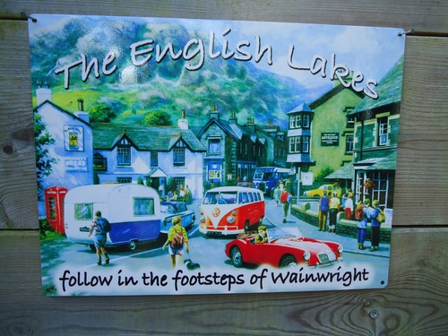 The english lakes metal sign - english,