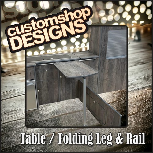 Campervan table folding - table, leg